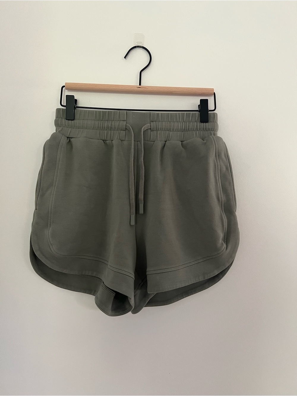 Women's Olive Drawstring Lounge Shorts